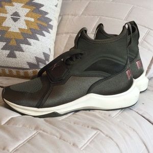 Puma hi top sneakers. Worn once indoors.